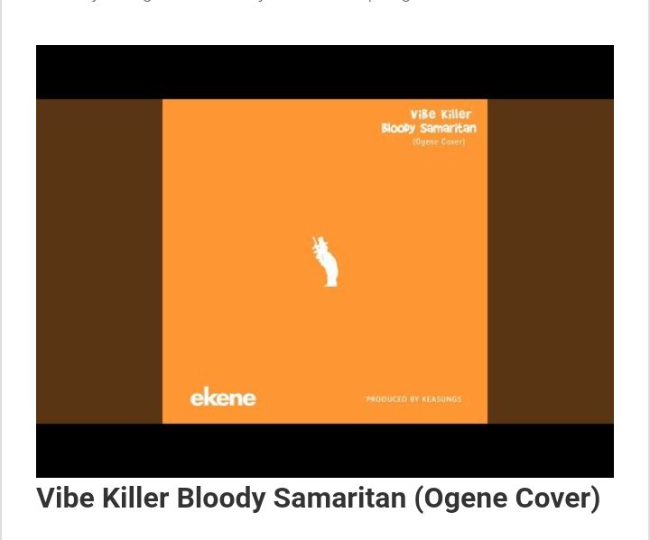 Ekene — Vibe Killer Bloody Samaritan Ogene Cover